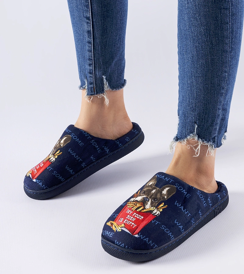 Papuci de casă bleumarin albastru marin