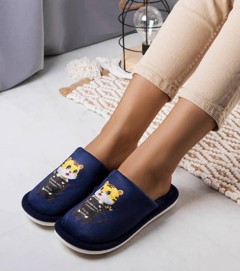 Papuci de casă Catcup albastru marin moale