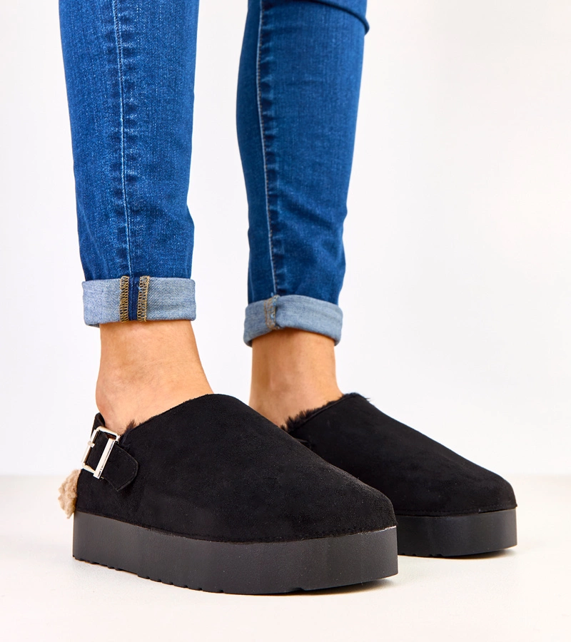 Papuci negri închiși cu cataramă Berley