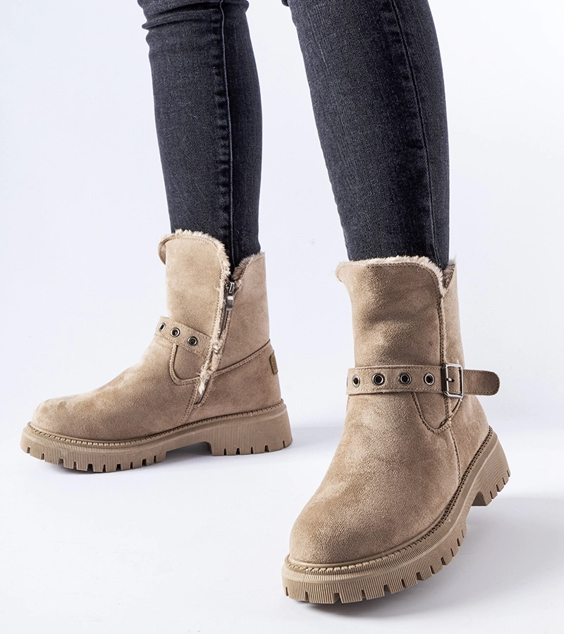 Cizme Gibsonia căptușite bej