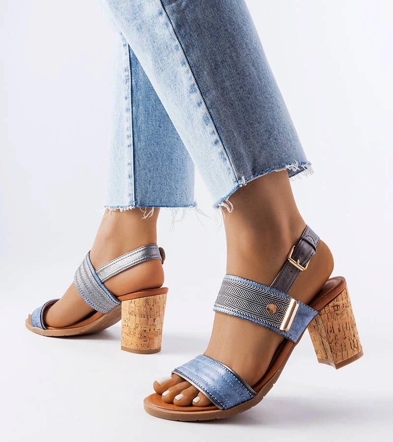 Sandale stiletto Cityview albastru marin