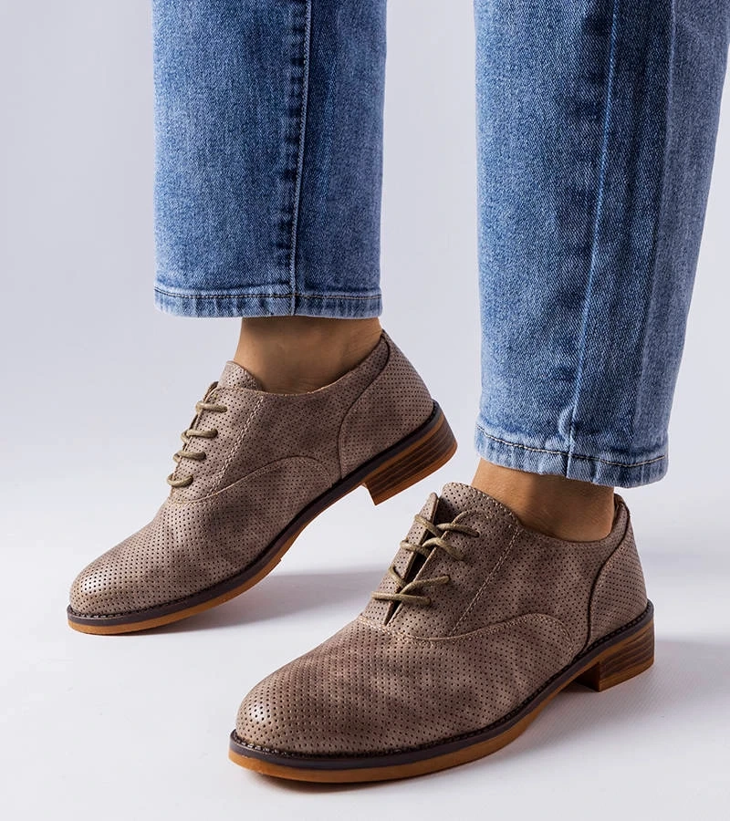 Pantofi cu juma' de pantofi perforați gri Kairaouani