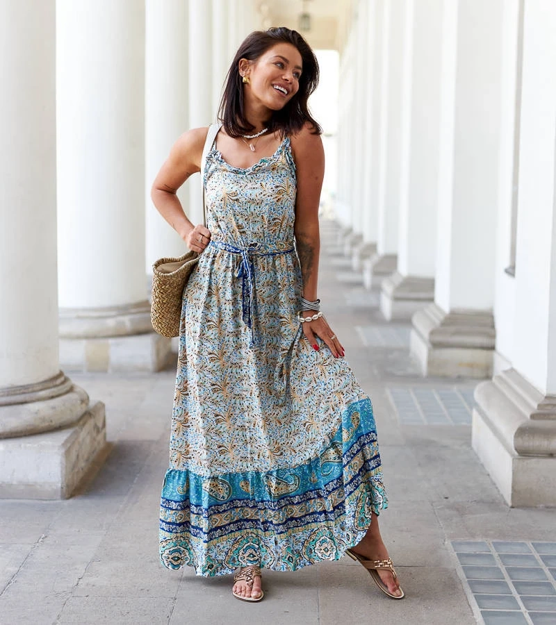 Rochie maxi cu model Libera