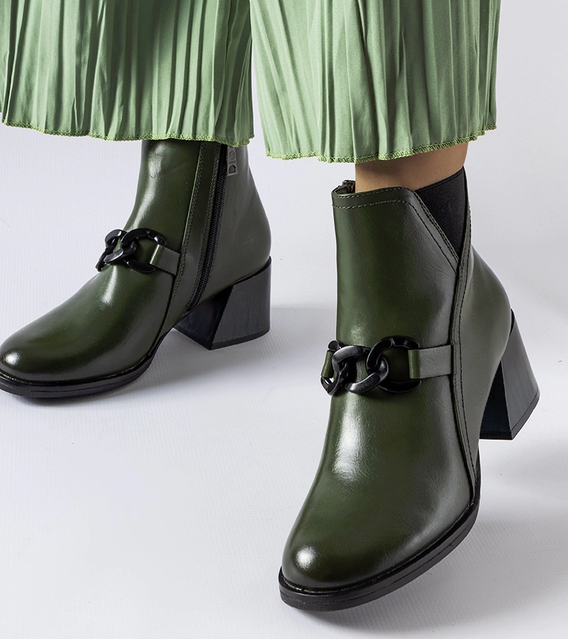 Cizme stiletto Vinceza elegante de culoare verde