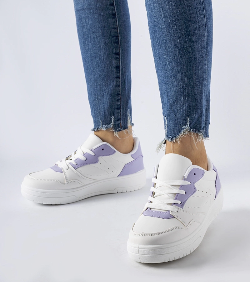 Tenis alb cu accent violet Fournie