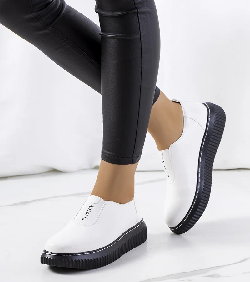 Pantofi cu platformă albă de Siddons