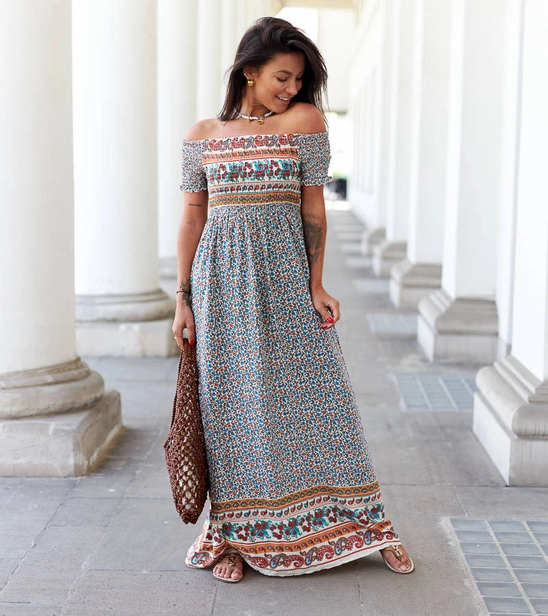 Rochie albă cu model de Iadanza