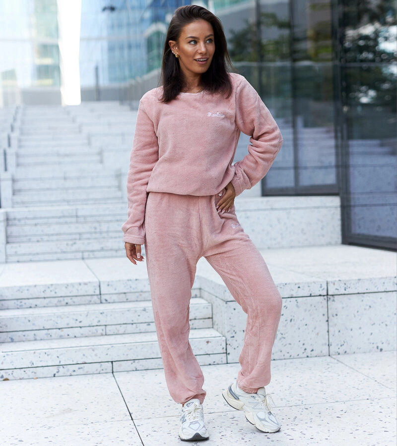 Set de trening roz din fleece de la Vachon