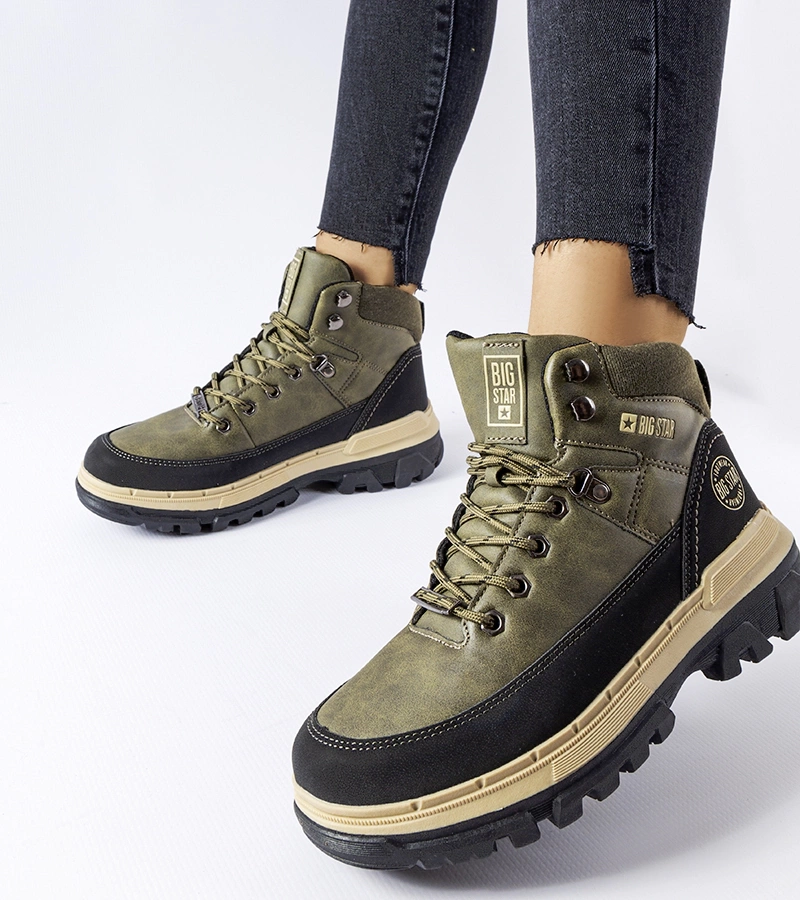 Pantofi verzi pentru tineret Big Star KK274220