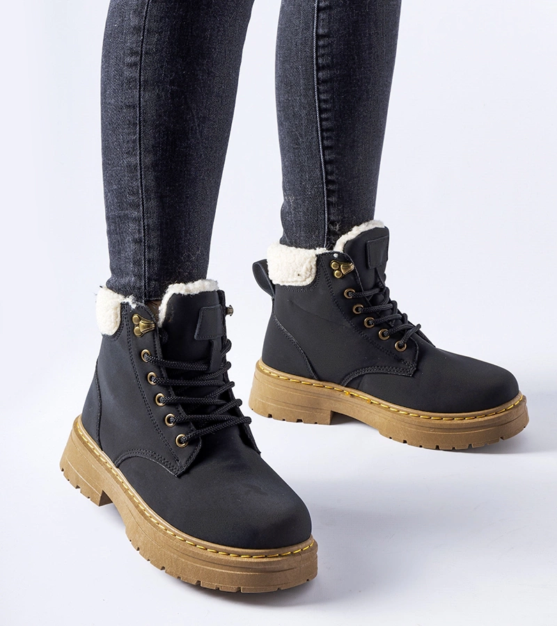 Cizme de lucru izolate, negre, marca Burgondi