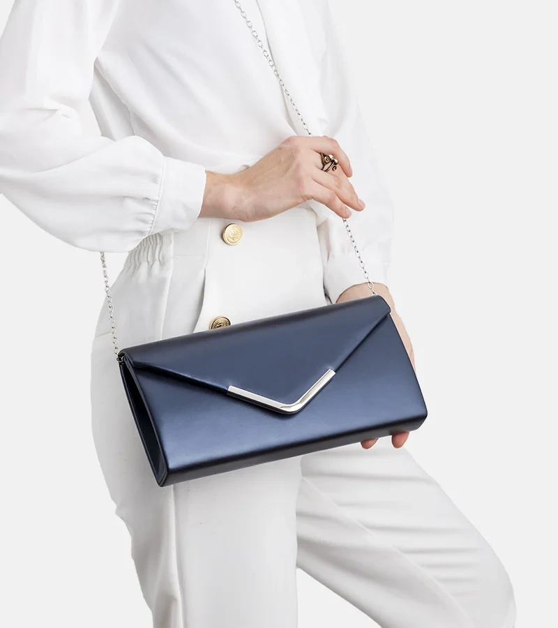 Godines geantă de mână plic albastru marin