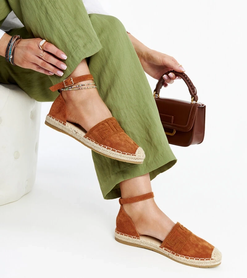 Espadrile maro cu decor Aydan