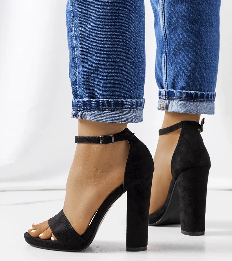 Sandale stiletto Karida negre