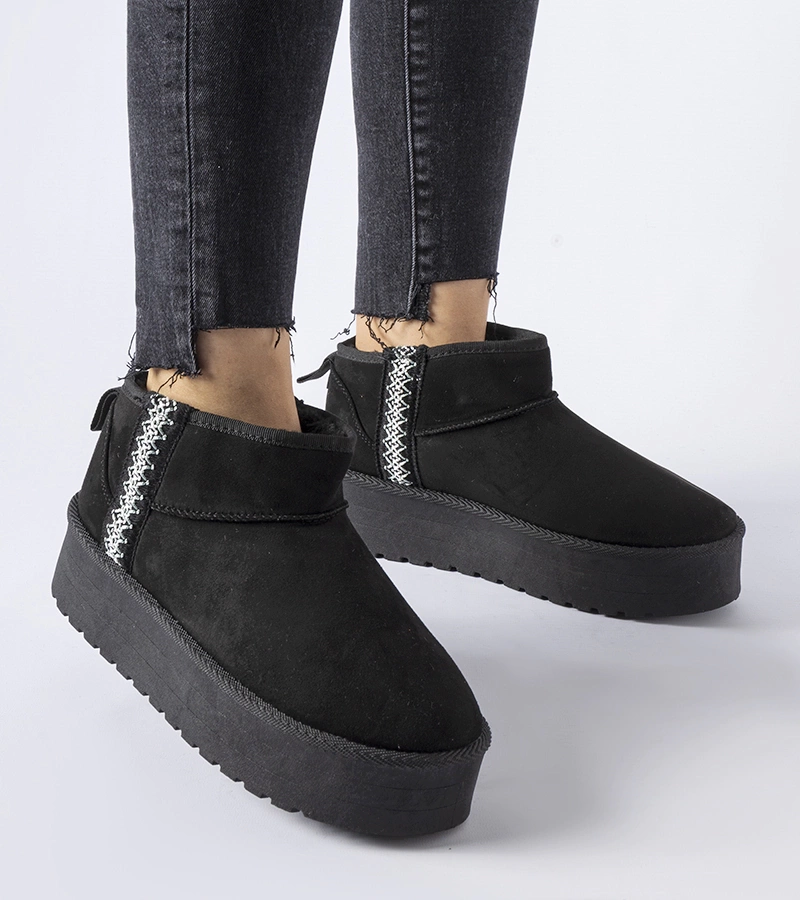 Bocanci negri cu platforma Dennison