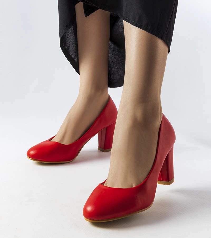 Pantofi stiletto roșii Ella