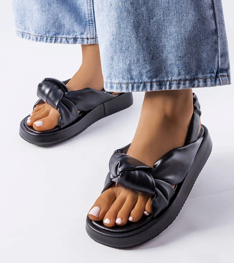 Clarice flip-flops negri pe platforme