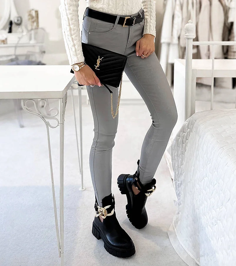 Pantaloni Vienna gri cerat