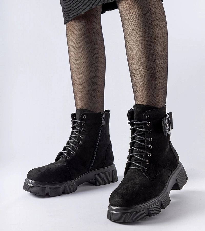 Botine negre călduroase Cusiano