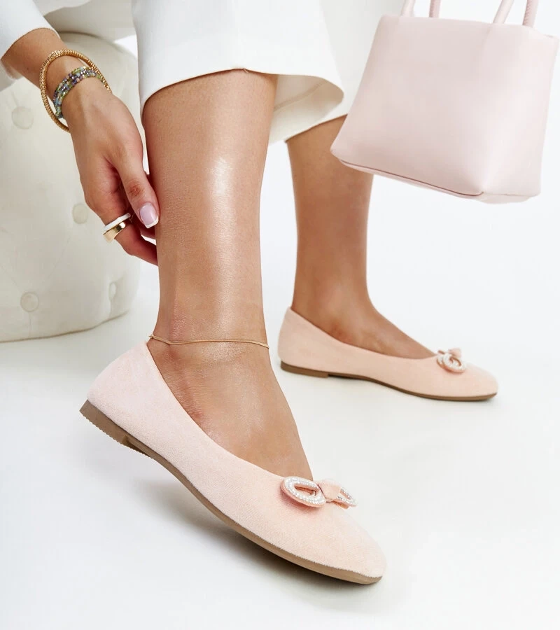 Balerini roz pal cu fundiță Gaillou