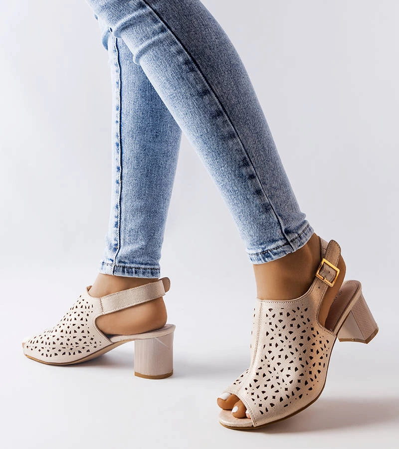 Sandale stiletto Fiamma aurii