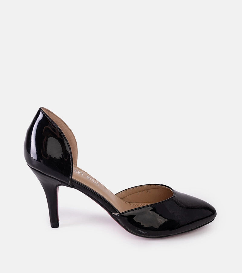 Pantofi negri lacuiti Antimina
