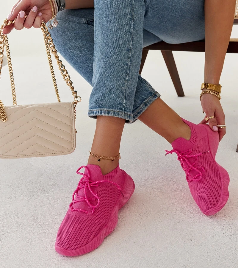 Adidași sportivi Roshni de culoare roz închis