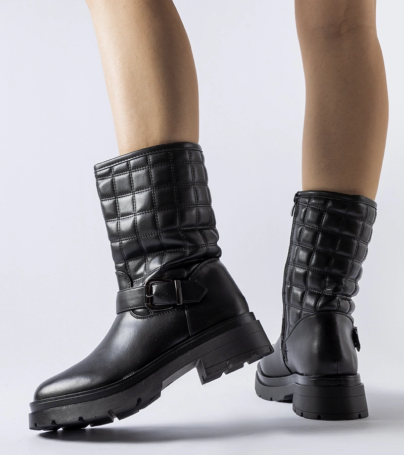 Negru Tayyib 3340 BLACK cizme stiletto joase