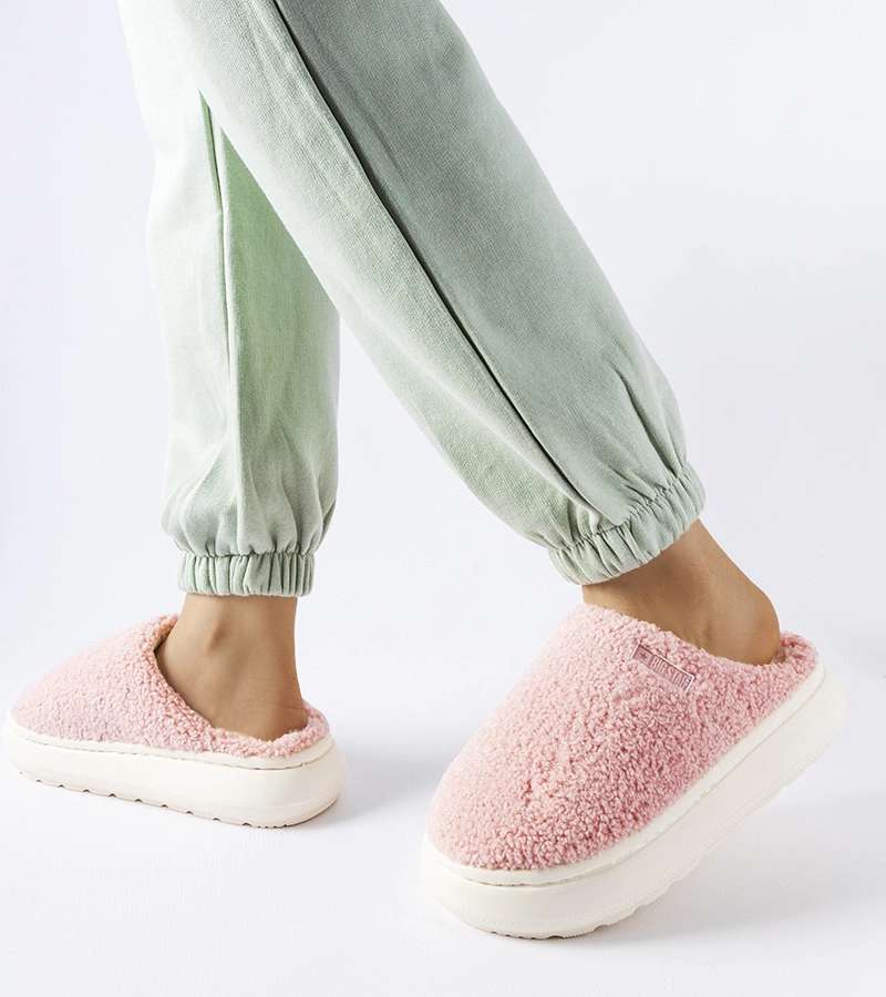 Papuci de casă roz călduroși Big Star MM274131