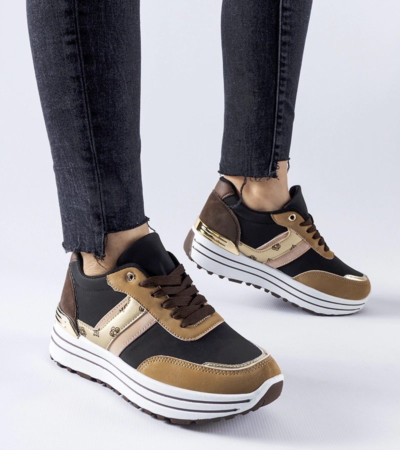 Adidași maro cu platformă Provinciale