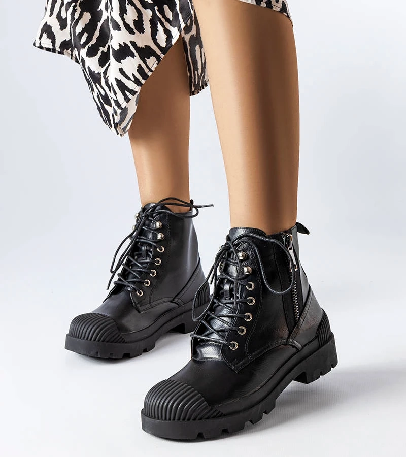 Negru Shell baggers pentru femei