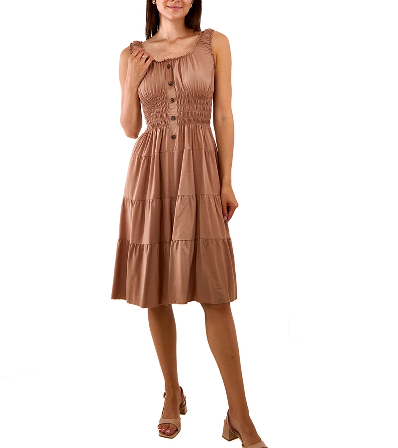 Rochie maro cu bretele Masaew