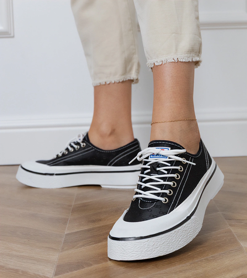 Adidași negri de damă cu platformă Greta