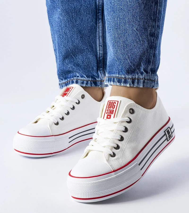 Pantofi de sport cu platformă Big Star alb LL274180