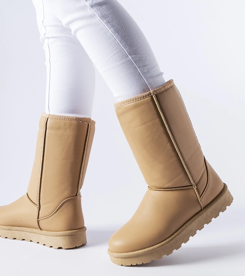 Bocanci clasici maro din piele ecologică Bobby