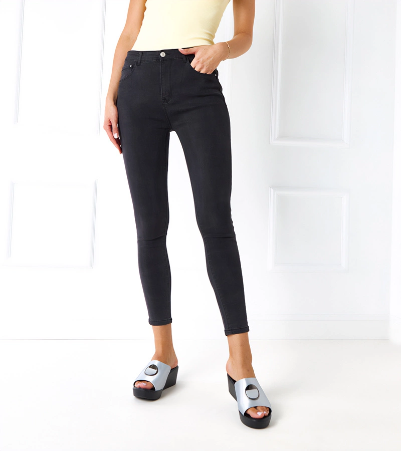 Blugi push-up gri pentru femei de Milaro