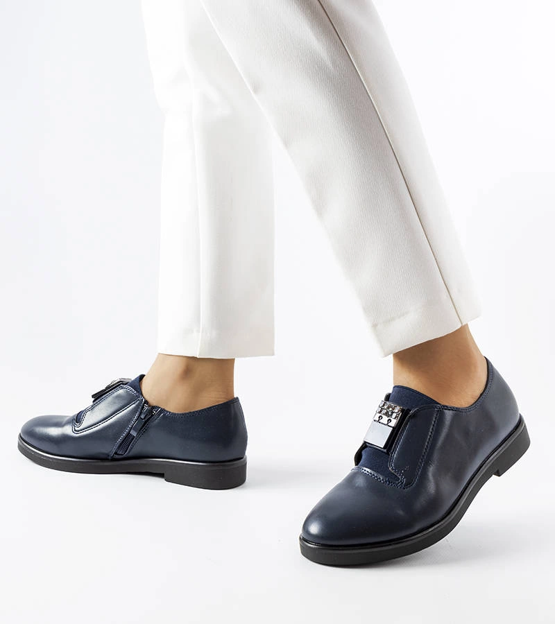 Pantofi eleganți albastru marin Augusto