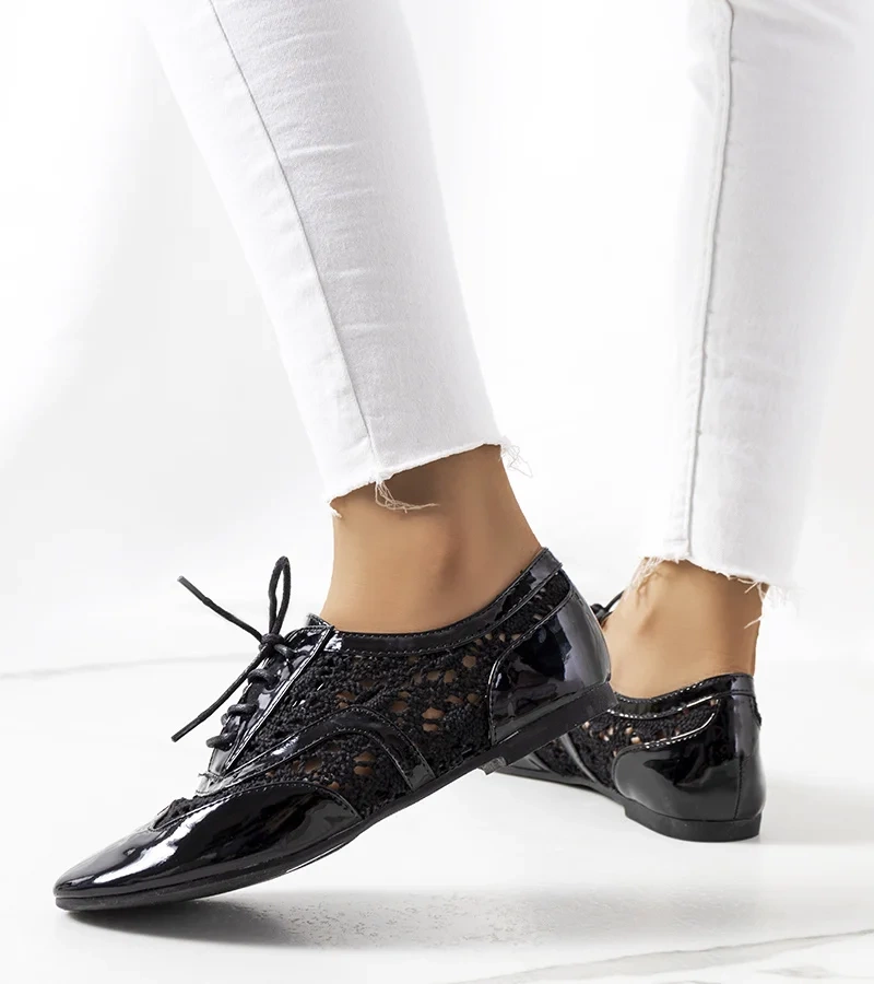 Pantofi Brett lăcuiți negri