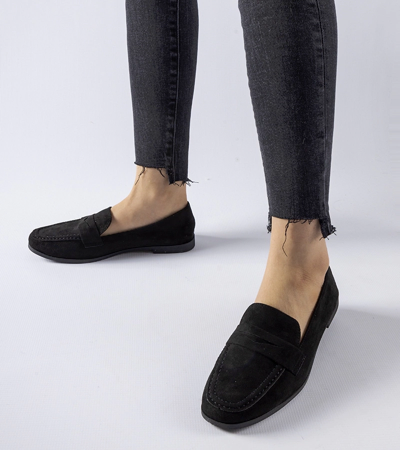 Mocasini negri din ecosuède Medford