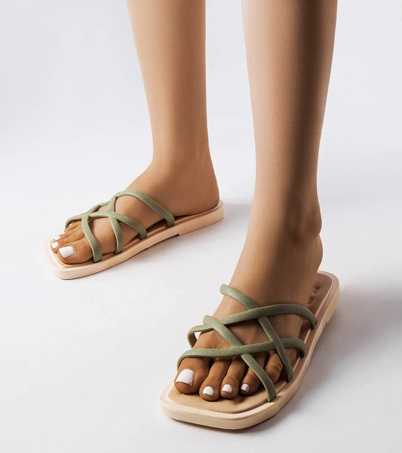 Șlapi de cauciuc Green Pearlman