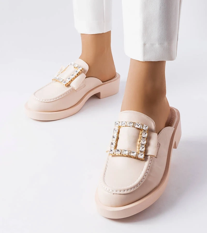 Flip-flops bej cu un vârf încorporat Columbus