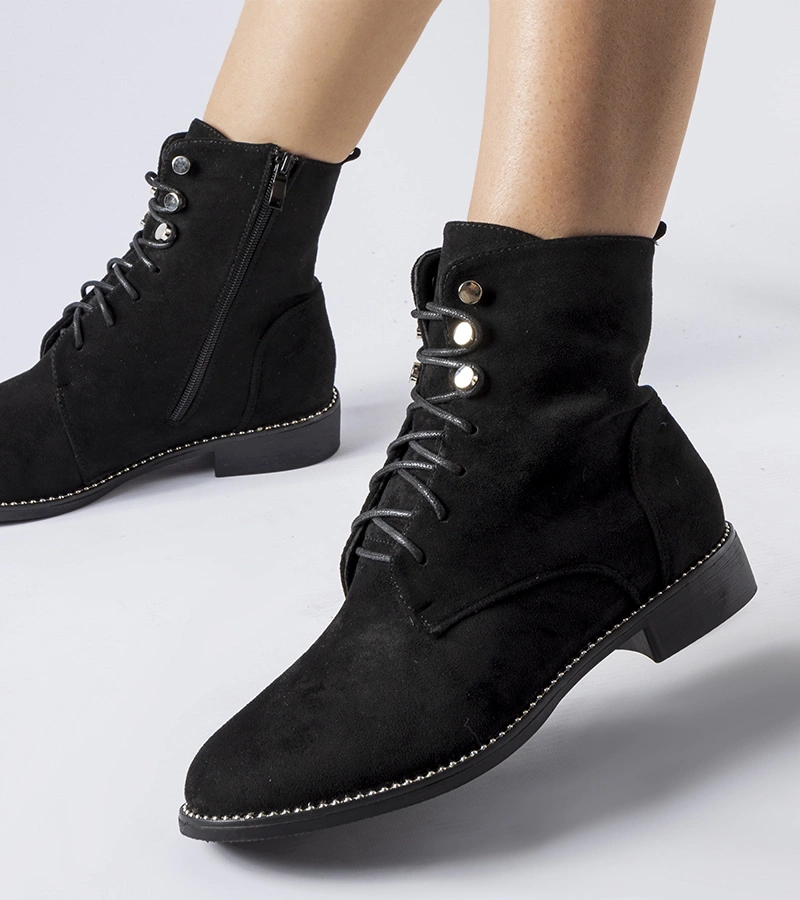 Cizme negre căptușite din piele ecologică Carpanzano.