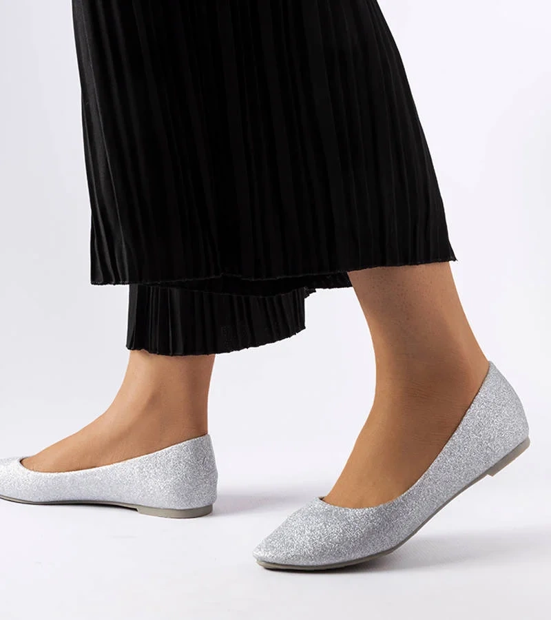 Balerini Serinto cu sclipici argintiu