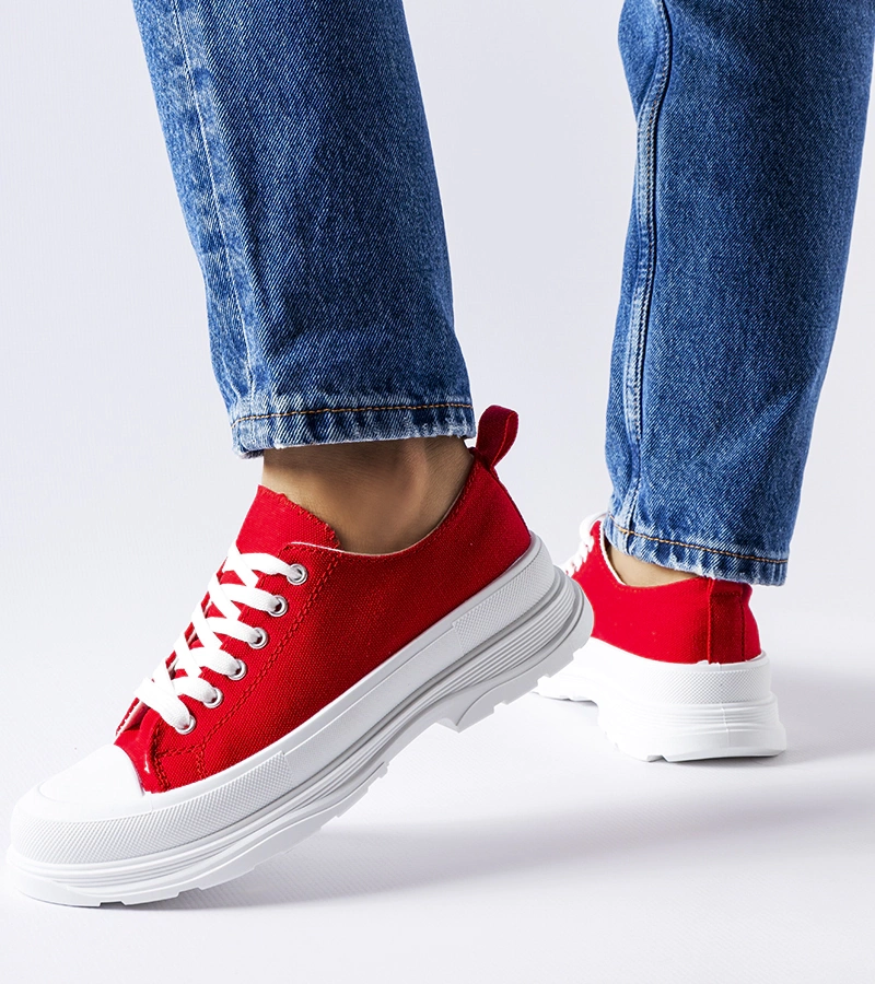 Pantofi sport roșii cu talpă Bettole