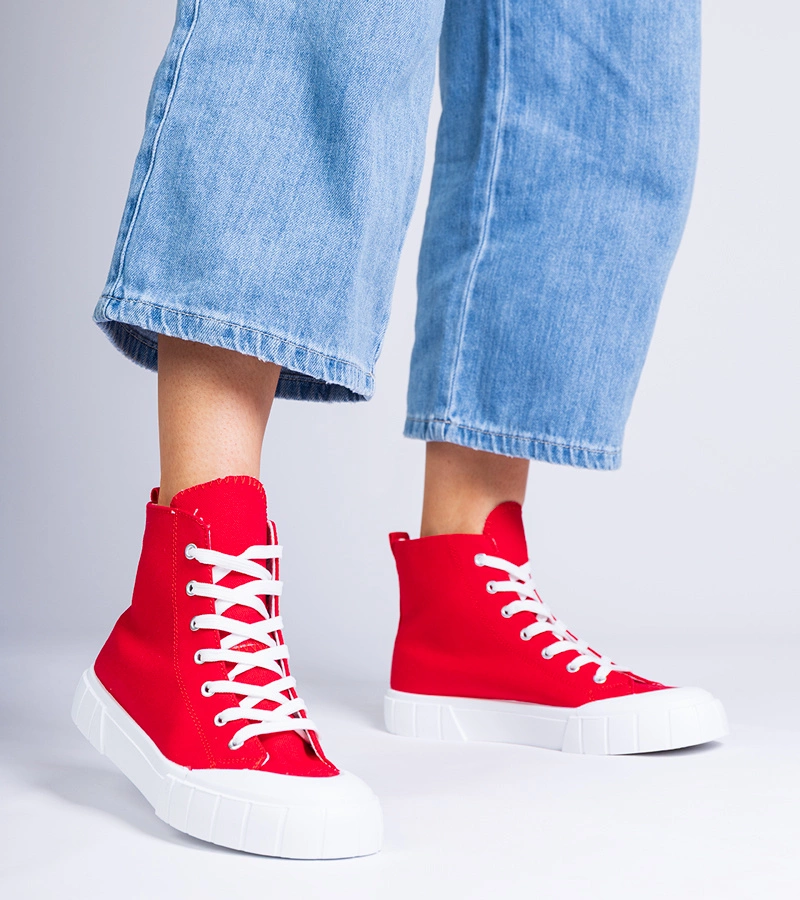 Tenis roșii de gleznă Citta