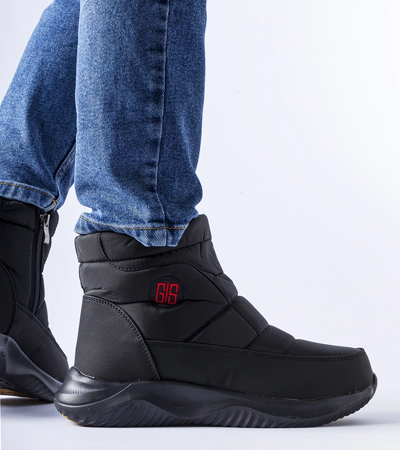 Bocanci negri scurți căptușiți Chesnut