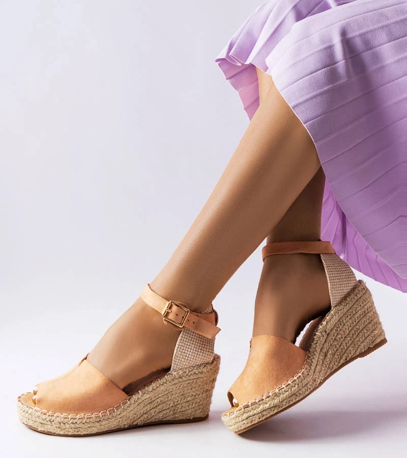 Espadrile roz pe platforme Lauderdale