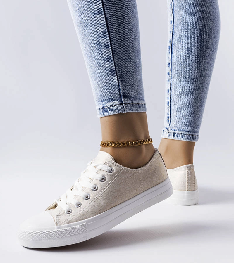 Pantofi de sport cu sclipici alb de Vignette