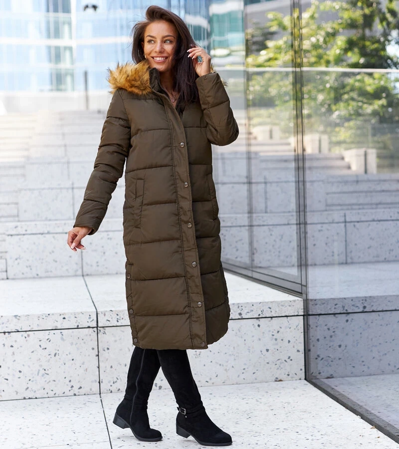 Palton izolat matlasat Fortunato verde