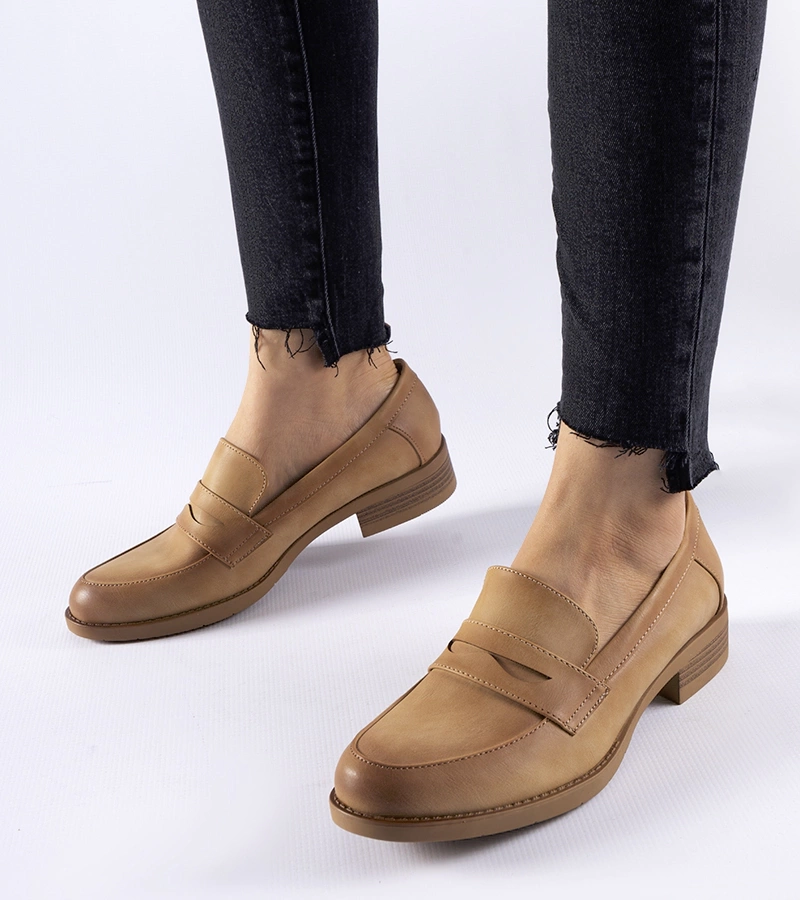 Mocasini eleganți bej Beaufort