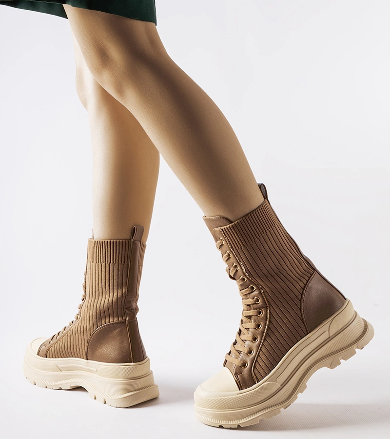 Cizme de lucru cu șosete maro, talpă groasă Vitto